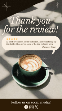 Minimalist Coffee Shop Review Facebook Story Design