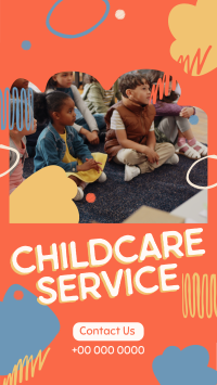 Abstract Shapes Childcare Service Facebook Story Design