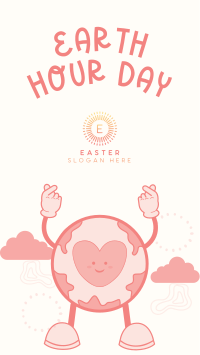 Happy Earth Mascot Instagram Story Design
