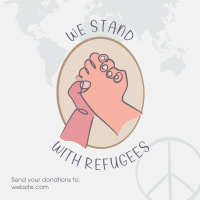 World Refugee Hand Lineart Instagram post Image Preview