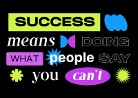 Quirky Success Quote Postcard Image Preview
