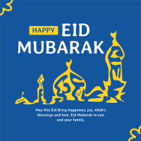 Liquid Eid Mubarak Instagram post Image Preview