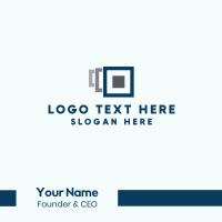 Digital Square Layers Business Card Design