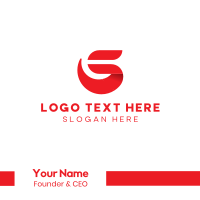 Red Letter S  Business Card Design