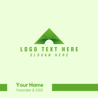 Green Mountain Letter A Business Card Design