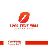 Lightning  Letter O Business Card Design