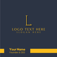 Elegant Yellow N Business Card Design