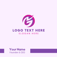 Purple Letter G  Business Card Design