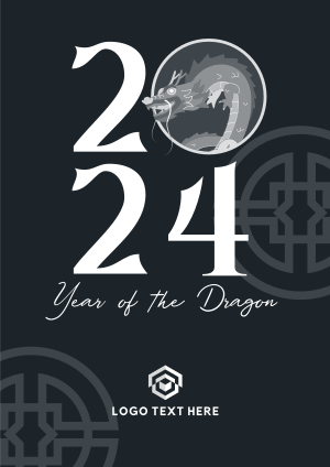 Dragon New Year Flyer Image Preview