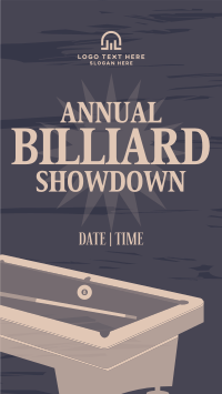 Billiard Tournament Facebook Story Preview