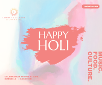 Happy Holi Facebook post Image Preview