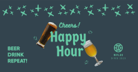 Sparkling Happy Hour Facebook ad Image Preview