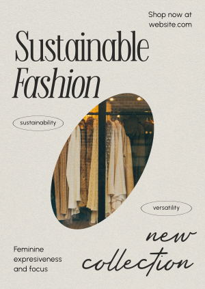 Clean Minimalist Sustainable Fashion Poster Image Preview