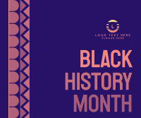 Black History Pattern Facebook Post Design