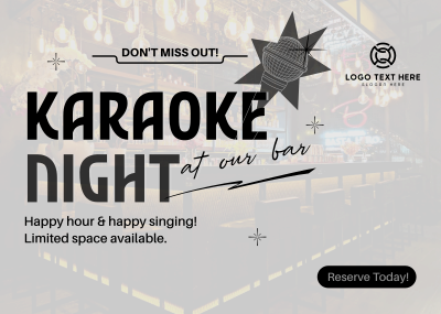 Reserve Karaoke Bar Postcard Image Preview
