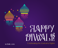 Diwali Floating Lanterns Facebook post Image Preview