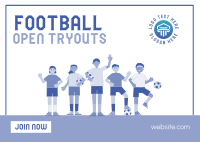Try Outs are Open Postcard Image Preview