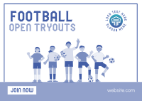 Try Outs are Open Postcard Design