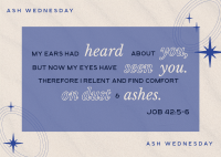 Lines and Squares Ash Wednesday Postcard Image Preview