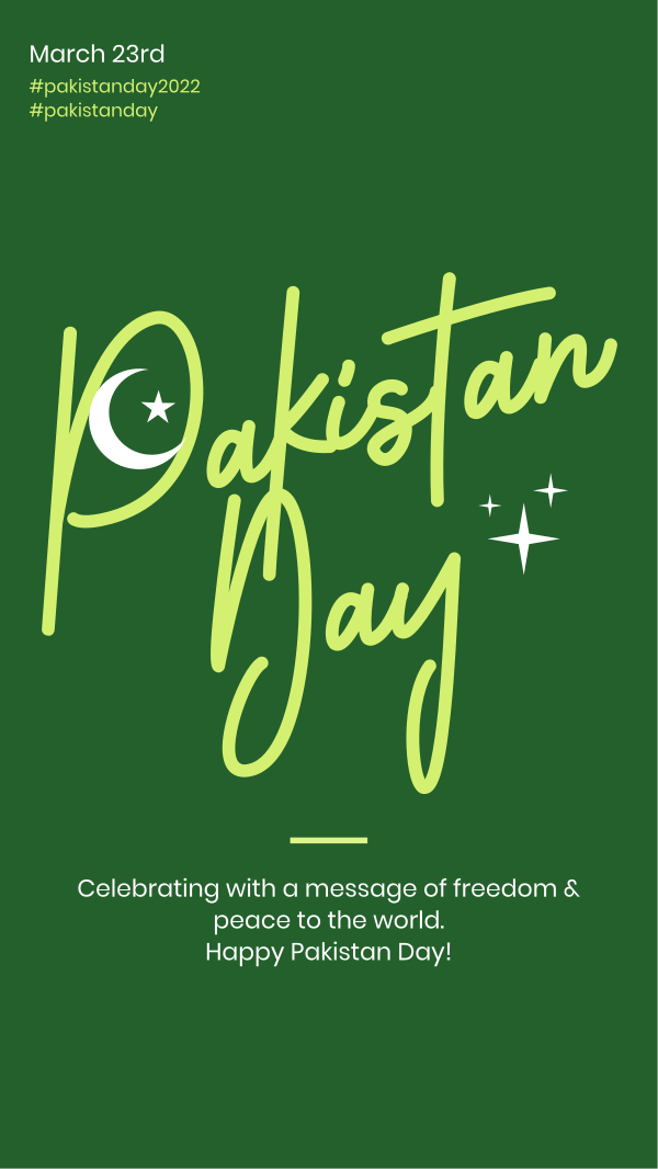Pakistan Day Moon Instagram Story Design Image Preview