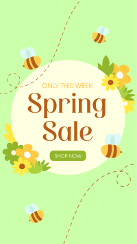 Spring Bee Sale Instagram Story Design