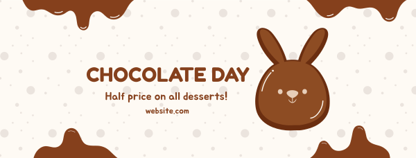 Chocolate Bunny Facebook Cover Design Image Preview