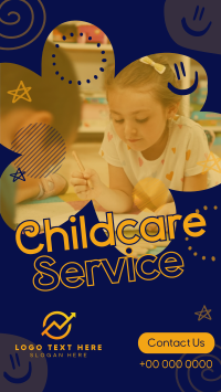 Doodle Childcare Service Facebook Story Design