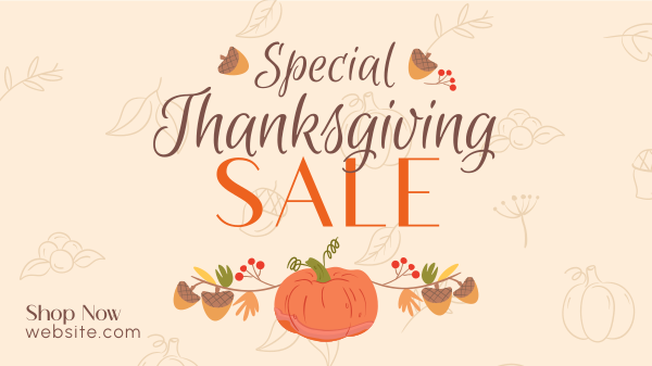 Special Thanksgiving Sale Facebook Event Cover Design Image Preview