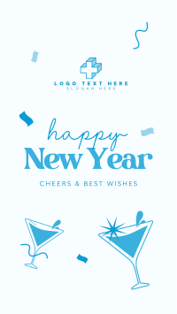 Cheers to the New Year Instagram Story Design