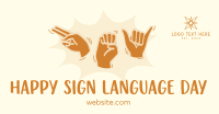 Hey, Happy Sign Language Day! Facebook Ad Design