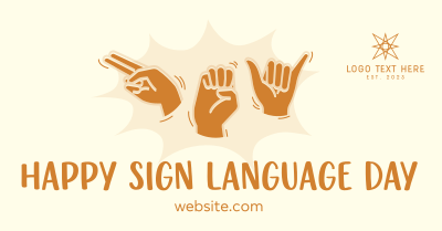 Hey, Happy Sign Language Day! Facebook ad Image Preview