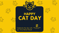 Cat Day Greeting Facebook event cover Image Preview