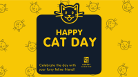 Cat Day Greeting Facebook event cover Image Preview