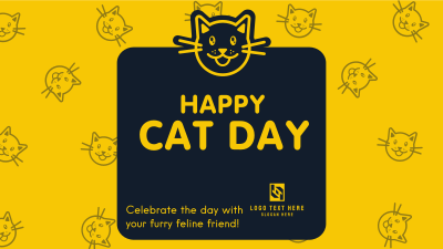 Cat Day Greeting Facebook event cover Image Preview