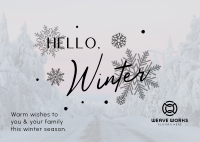 Minimalist Winter Greeting Postcard Image Preview