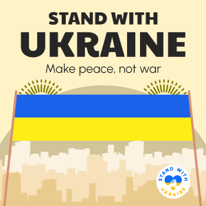 Stand With Ukraine Banner Linkedin Post Image Preview