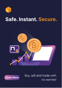 Secure Cryptocurrency Exchange Flyer Design