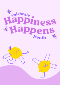 Celebrate Happiness Month Flyer Image Preview