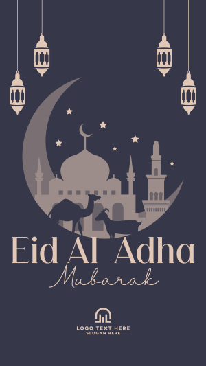 Blessed Eid Al Adha Facebook story Image Preview