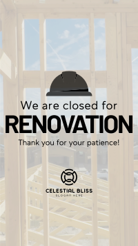 Closed for Renovation TikTok Video Design