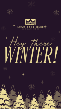 Hey There Winter Greeting Instagram Reel Preview