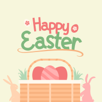 Easter Basket Greeting Instagram Post Design