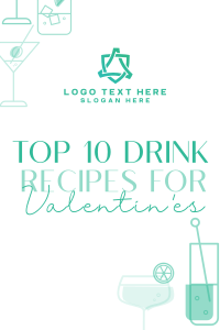 Valentine's Drink Pinterest Pin Design