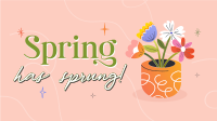 Spring Flower Pot Video Image Preview