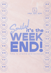 Smile Weekend Quote Poster Image Preview