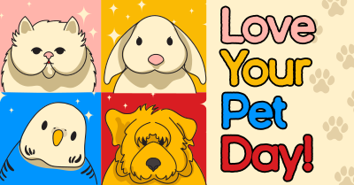 Modern Love Your Pet Day Facebook ad Image Preview