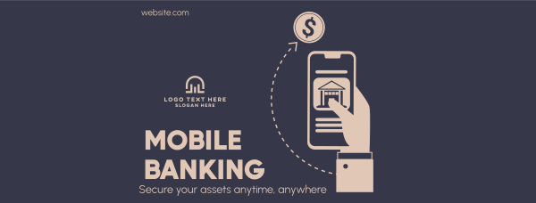 Mobile Banking Facebook Cover Design Image Preview