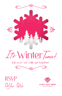 Classic Winter Greeting Invitation Preview
