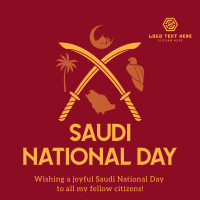 Saudi Day Symbols Linkedin Post Image Preview