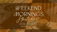 Cafe Opening Hours Facebook Event Cover Design
